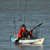 Another Muskie Challenge angler fishing in a kayak