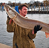 Kyle Moxon with a Spotted Muskellunge